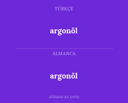 argonöl - argonöl