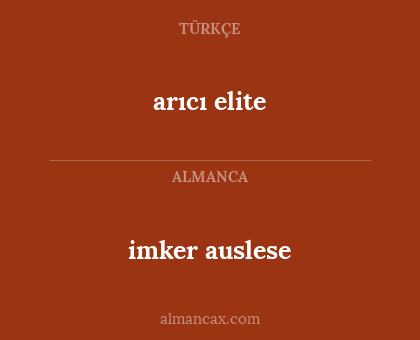 imker auslese - arıcı elite