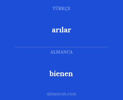 bienen - arılar