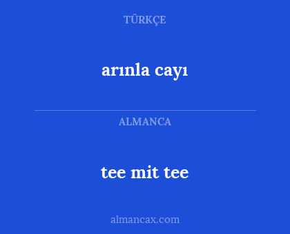 tee mit tee - arınla cayı