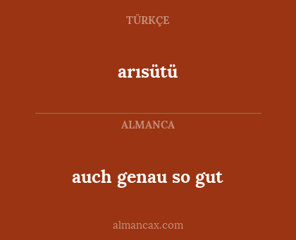 arısütü - auch genau so gut