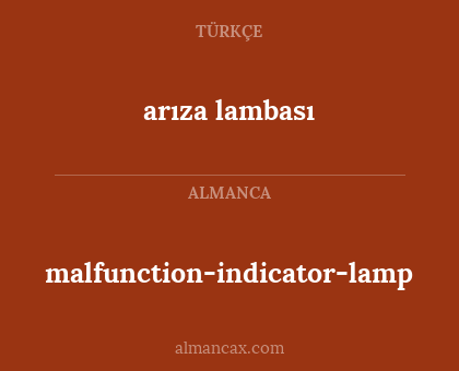 arıza lambası - malfunction-indicator-lamp