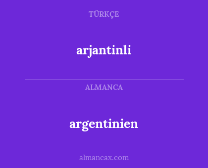argentinien - arjantinli