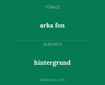 hintergrund - arka fon