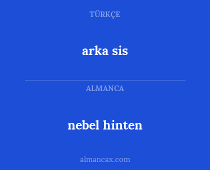 nebel hinten - arka sis