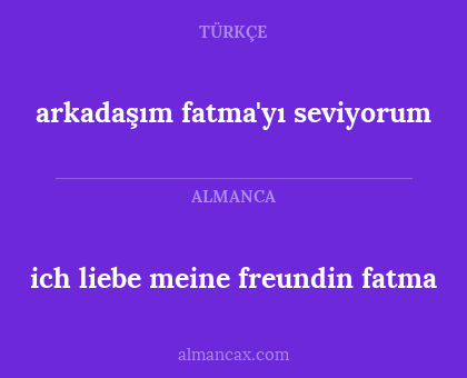 arkadaşım fatma'yı seviyorum - ich liebe meine freundin fatma
