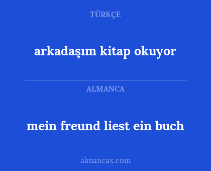 arkadaşım kitap okuyor - mein freund liest ein buch