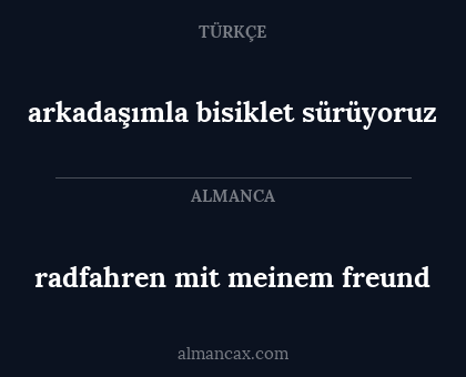radfahren mit meinem freund - arkadaşımla bisiklet sürüyoruz