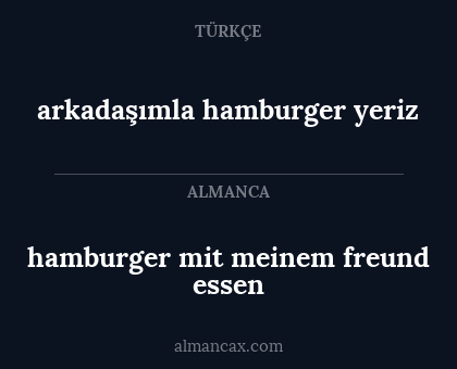 hamburger mit meinem freund essen - arkadaşımla hamburger yeriz