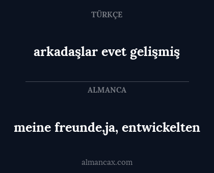 meine freunde,ja, entwickelten - arkadaşlar evet gelişmiş