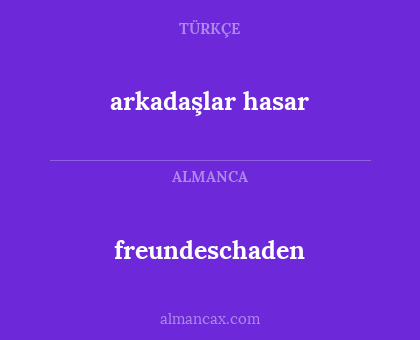 freundeschaden - arkadaşlar hasar