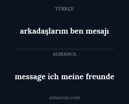 arkadaşlarım ben mesajı - message ich meine freunde
