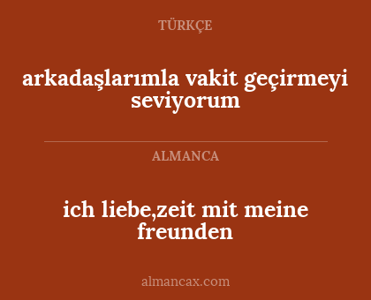 ich liebe,zeit mit meine freunden - arkadaşlarımla vakit geçirmeyi seviyorum