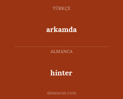 hinter - arkamda