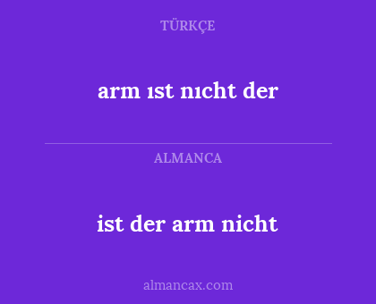 arm ıst nıcht der - ist der arm nicht