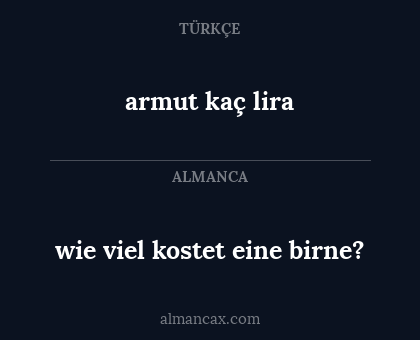 armut kaç lira - wie viel kostet eine birne?