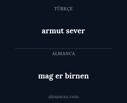armut sever - mag er birnen