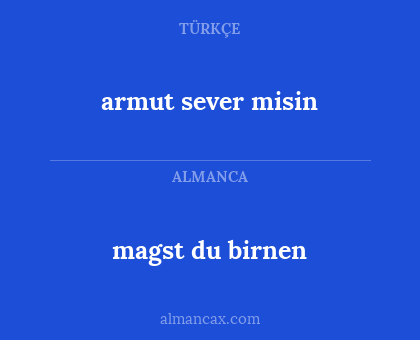 armut sever misin - magst du birnen