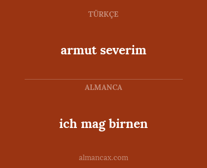 ich mag birnen - armut severim