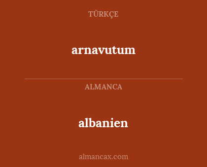 albanien - arnavutum