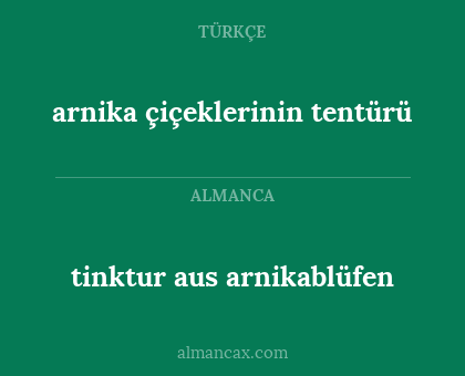 tinktur aus arnikablüfen - arnika çiçeklerinin tentürü