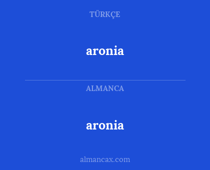 aronia - aronia