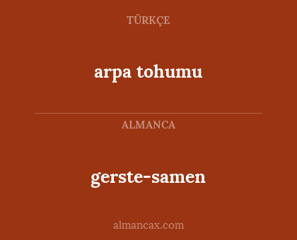 gerste-samen - arpa tohumu