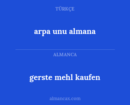 gerste mehl kaufen - arpa unu almana