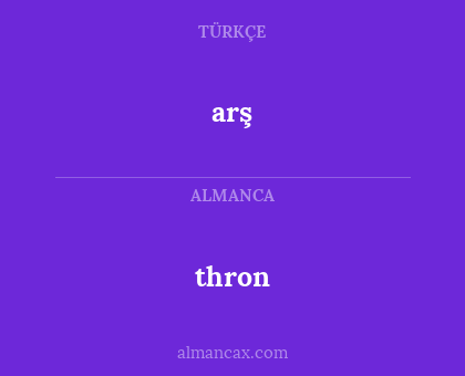 arş - thron