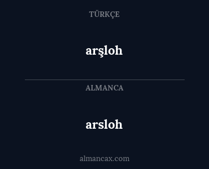 arsloh - arşloh