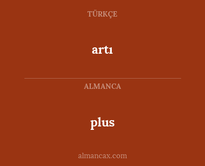 artı - plus