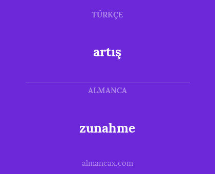 artış - zunahme