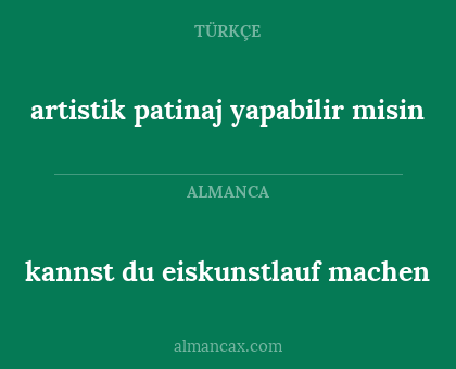 kannst du eiskunstlauf machen - artistik patinaj yapabilir misin