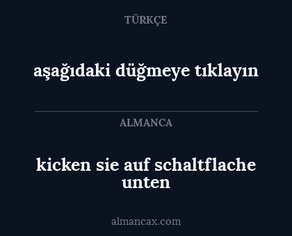 kicken sie auf schaltflache unten - aşağıdaki düğmeye tıklayın
