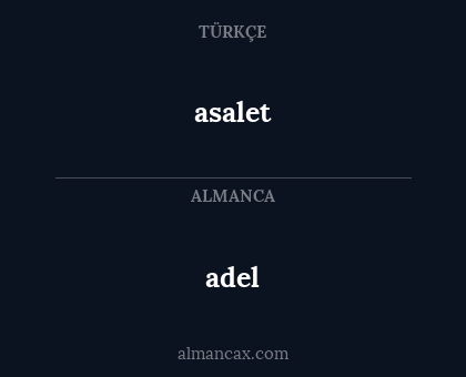adel - asalet