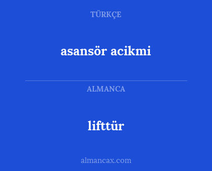lifttür - asansör acikmi