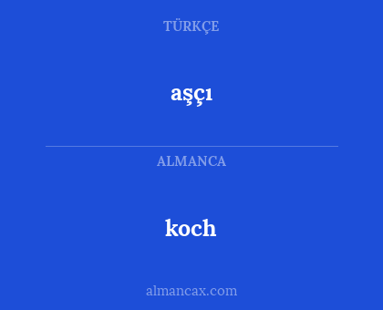 koch - aşçı
