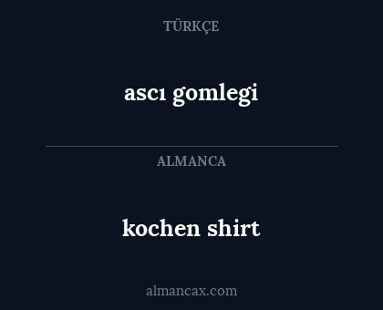 kochen shirt - ascı gomlegi