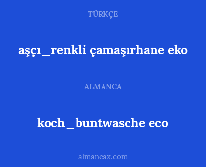 aşçı_renkli çamaşırhane eko - koch_buntwasche eco