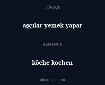 köche kochen - aşçılar yemek yapar