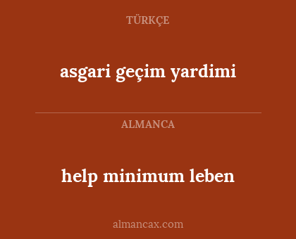 asgari geçim yardimi - help minimum leben