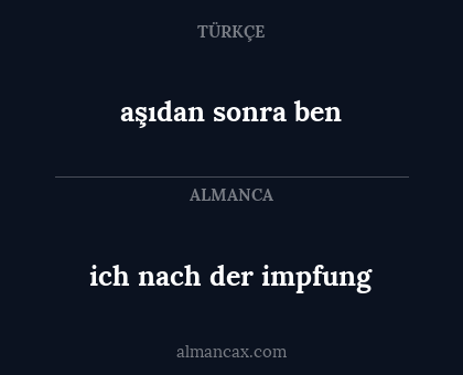ich nach der impfung - aşıdan sonra ben