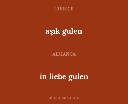 in liebe
gulen - aşık gulen