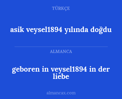 asik veysel1894 yılında doğdu - geboren in veysel1894 in der liebe