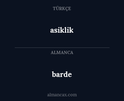 barde - asiklik