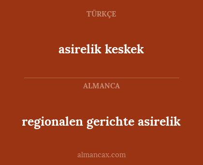 asirelik keskek - regionalen gerichte asirelik