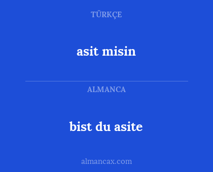 bist du asite - asit misin