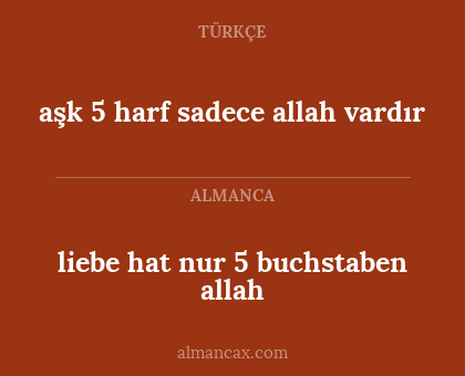 aşk 5 harf sadece allah vardır - liebe hat nur 5 buchstaben allah