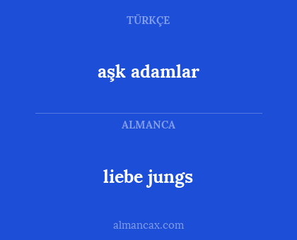 liebe jungs - aşk adamlar