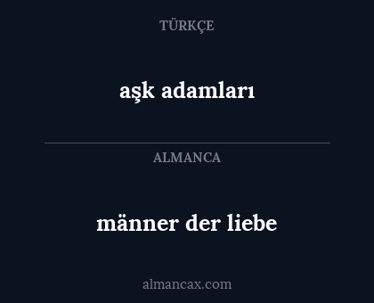 männer der liebe - aşk adamları